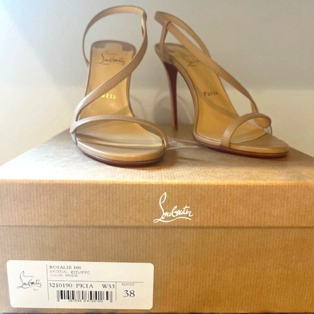 Christian Louboutin Nude Rosalie Sandals Like New!!!